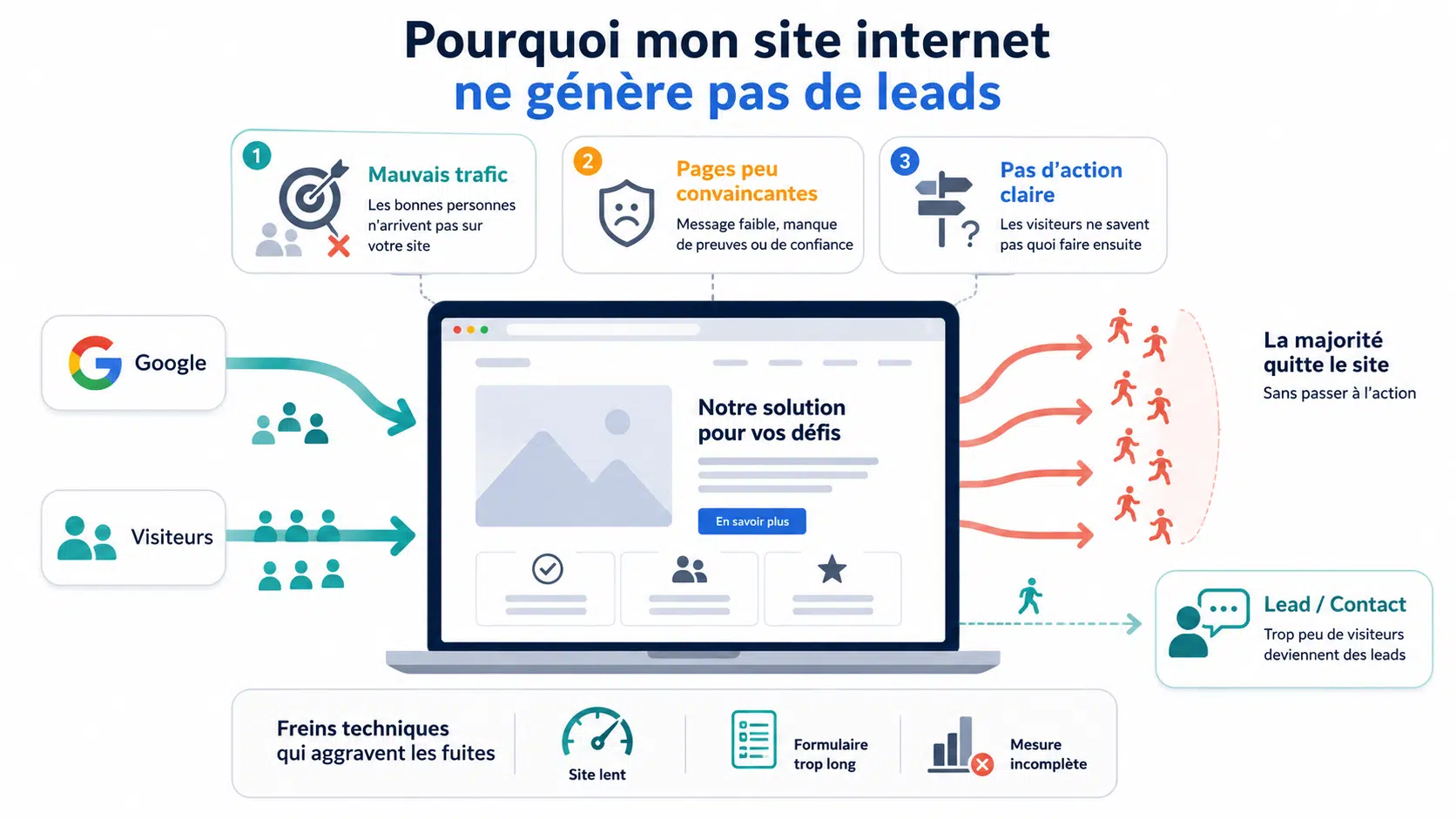 raisons pourquoi mon site ne genere pas de leads